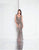 Terani Couture - 1812GL6513 Beaded Sleeveless Fitted Evening Dress In Gray and Neutral