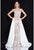 Terani Couture - 1812P5387 Two Tone Embroidered Dress With Overskirt In White and Neutral