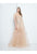 Terani Couture - 1812P5853 Crystal Beaded Scoop A-line Dress in Nude
