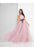 Terani Couture - 1812P5875 Sleeveless Halter Tulle Ballgown In Pink