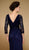 Rina di Montella - Pleated Surplice Bodice Chiffon Gown RD1813 In Blue