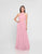 Terani Couture - 1813B5193 Crisscross High Halter Illusion Cutout Gown In Pink