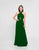 Terani Couture - 1813B5193 Crisscross High Halter Illusion Cutout Gown In Green