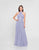 Terani Couture - 1813B5193 Crisscross High Halter Illusion Cutout Gown In Purple