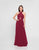 Terani Couture - 1813B5193 Crisscross High Halter Illusion Cutout Gown In Pink