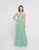 Terani Couture - 1813B5193 Crisscross High Halter Illusion Cutout Gown In Green