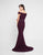 Terani Couture - 1813E6385 Off-Shoulder Embellished Sheath Gown In Purple
