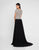 Terani Couture - 1813M6702 Sccop Neck Chiff  Gown In Black