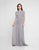 Terani Couture - 1813M6709 Quarter Sleeve Pleated Evening Dress In Gray