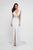 Terani Couture - 1813M6726 Cowl Back Plunging Evening Gown In Silver
