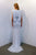 Terani Couture - 1813M6726 Cowl Back Plunging Evening Gown In Silver