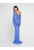 Terani Couture - 1813M6740 Wide Sleeve Sequin Cowl Back Evening Dress In Blue
