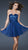 La Femme - Sequined V-neck Chiffon A-line Dress 18162 In Blue