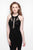 Primavera Couture - Long Fitted Halter Dress  1816 in Black