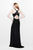 Primavera Couture - Long Fitted Halter Dress  1816 in Black