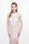 Primavera Couture - Long Fitted Halter Dress  1816 in Pink