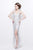 Primavera Couture Fitted V-Neck Sequined Evening Dress 1818 - 1 pc White In Size 14 Available In White