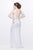 Primavera Couture Fitted V-Neck Sequined Evening Dress 1818 - 1 pc White In Size 14 Available In White
