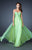 La Femme - 18219 Strapless Sweetheart Crystal Ornate Empire Gown In Green