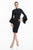 Terani Couture - 1821C7005 Flutter Sleeve Beaded High Neck Dress in Blue