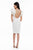 Terani Couture - 1821C7006 Ruffled Fitted Knee Length Dress in White