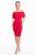 Terani Couture - 1821C7014 Short Tulip Sleeve Sheath Cocktail Dress in Red