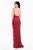 Terani Couture - 1821E7111 Sequin Ornate Sashed Long Evening Gown in Red