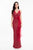 Terani Couture - 1821E7111 Sequin Ornate Sashed Long Evening Gown in Red