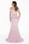 Terani Couture - 1821E7126 Sweetheart Peplum Detailed Trumpet Dress in Pink