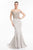 Terani Couture - 1821E7130 Two-Toned Embroidered Bodice Mermaid Gown in Gray