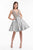 Terani Couture - 1821H7771 Crystal Beaded Bodice Short Party Dress in Silver and Gray
