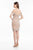 Terani Couture - 1821H7779 Beaded Off Shoulder Fitted Cocktail Dress in Silver and Neutral