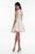 Terani Couture - 1821H7915 Plunging Fitted A-Line Cocktail Dress in Neutral and Gold
