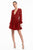 Terani Couture - 1822C7055 Crystal Accented Kimino Style Dress in Red