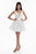 Terani Couture - 1822H7875 Fitted Plunging A-Line Cocktail Dress in White