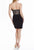 Terani Couture - 1822H7810 Strapless Lace Bodice Sheath Dress In Black
