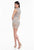 Terani Couture - 1822H7833 Embellished Jewel Neck Sheath Dress in Silver