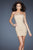 La Femme - 18232 Embellished Straight Across Sheath Dress In Neutral