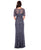 Decode 1.8 - Scalloped Lace Illusion Dress 182415X in Gray
