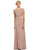 Decode 1.8 - 182573 Capsleeve Embellished Empire Long Dress in Brown