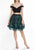 Terani Couture - 1825H7934 Two-Piece Embroidered Lace Cocktail Dress In Black and Green