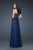La Femme - Strapless Sweetheart Tonal Beaded Chiffon Gown 18262 In Blue