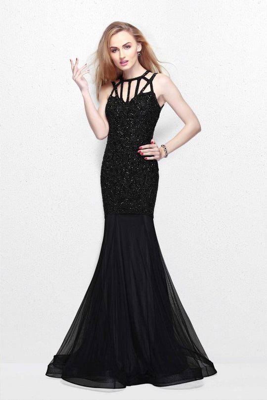 Primavera Couture - Sparkling Mermaid Gown 1826 in Black