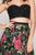 1827 Two Piece Lace and Floral Evening Dress