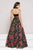 Colors Dress - 1827 Two Piece Lace and Floral Evening Dress In Black and Pink