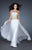 La Femme - 18273  Beaded Strapless Chiffon A Line Gown In White