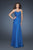 La Femme - 18280 Embellished Sweetheart Chiffon Gown In Blue