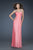 La Femme - 18280 Embellished Sweetheart Chiffon Gown In Pink