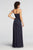 Decode 1.8 - 182934 Embellished Strapless Ruched Dress with Slit in Purple