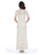 Decode 1.8 - 182949W Half-Sleeve Floral Lace Long Dress in White and Neutral